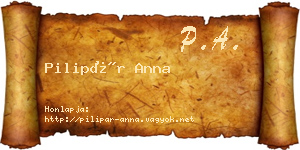 Pilipár Anna névjegykártya
